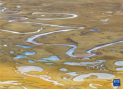西藏昌都：鸟瞰美丽的拉妥湿地